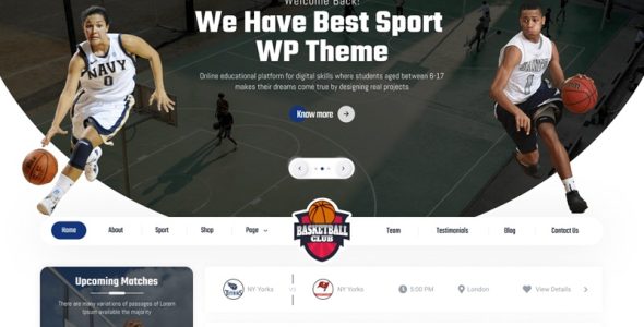 Free Basketball WordPress Themes