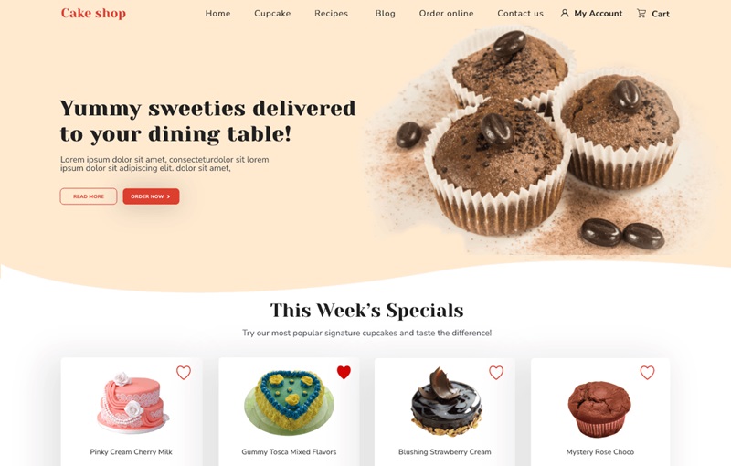 Cake Shop WordPress Themes