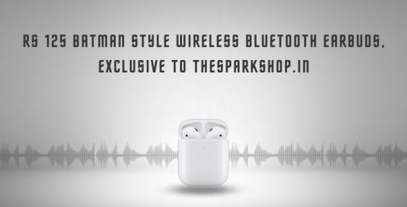 rs 125 only on thesparkshop.in batman style wireless bt earbuds