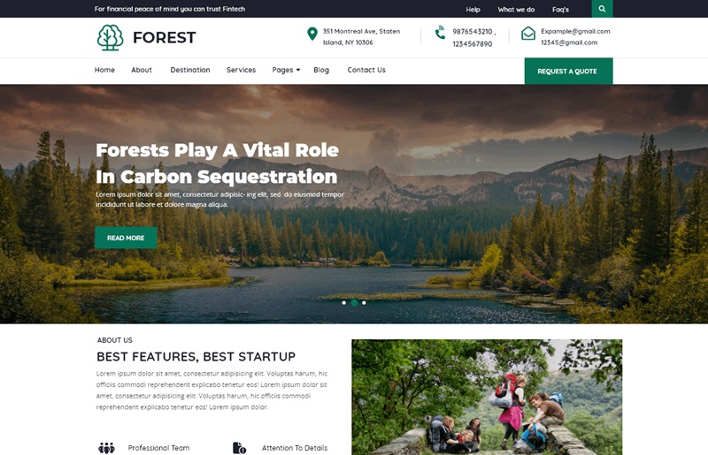 Forest Safari WordPress Theme