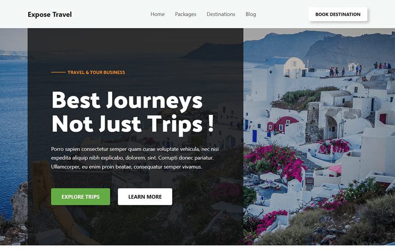 Expose Travel Free Hiking WordPress Theme