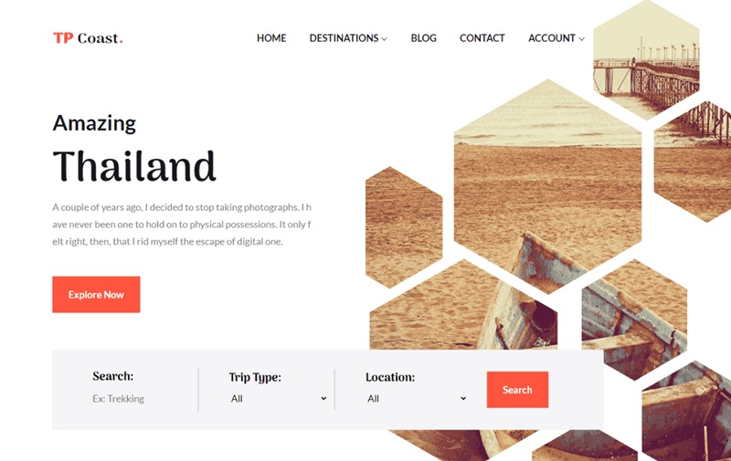 TP Coast Free WordPress Hiking Theme