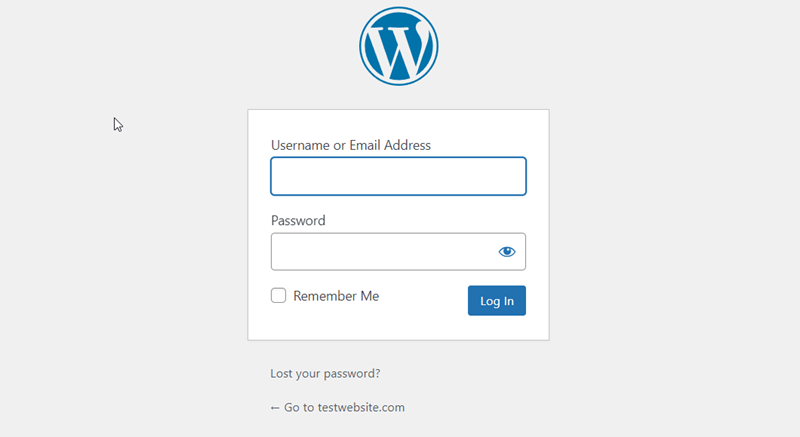 WordPress Admin Login