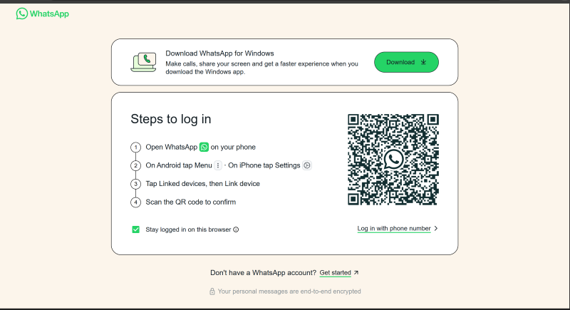 WhatsApp Web QR Code
