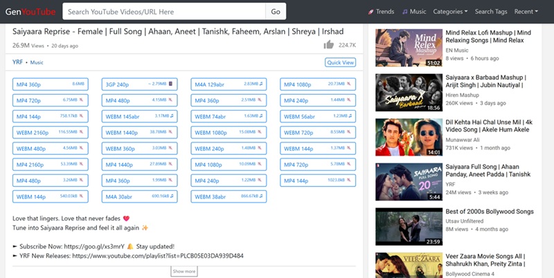 Download Videos from YouTube with GenYouTube